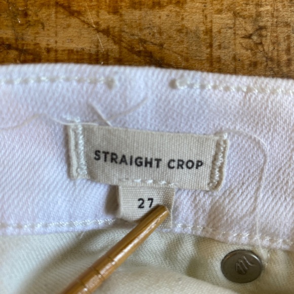 Madewell white jeans straight crop in excellent condition size 27 - Picture 2 of 3